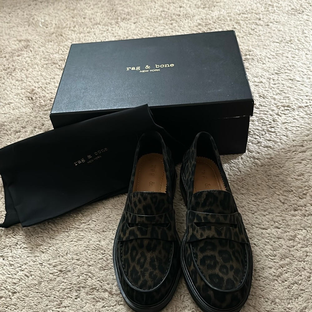 Rag & Bone Leopard Loafers. Like New. Size 7.5.